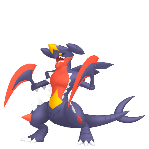 Garchomp (Mega) — duży render postaci w zwykłym ubarwieniu