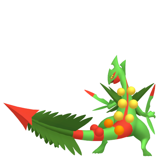 Sceptile (Mega) — duży render postaci w zwykłym ubarwieniu