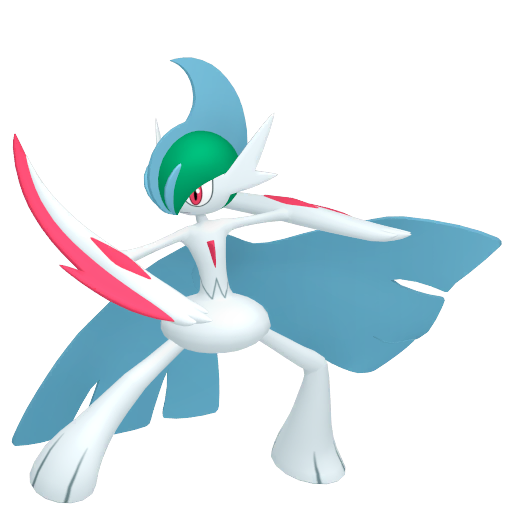 Gallade (Mega) — duży render postaci w zwykłym ubarwieniu