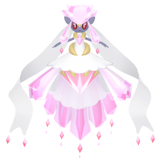 Diancie (Mega) — duży render postaci w zwykłym ubarwieniu