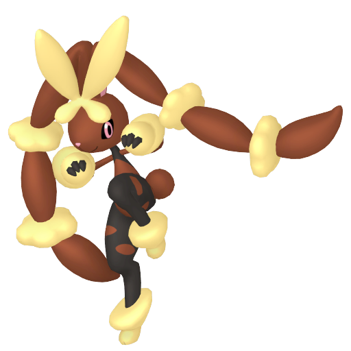 Lopunny (Mega) — duży render postaci w zwykłym ubarwieniu
