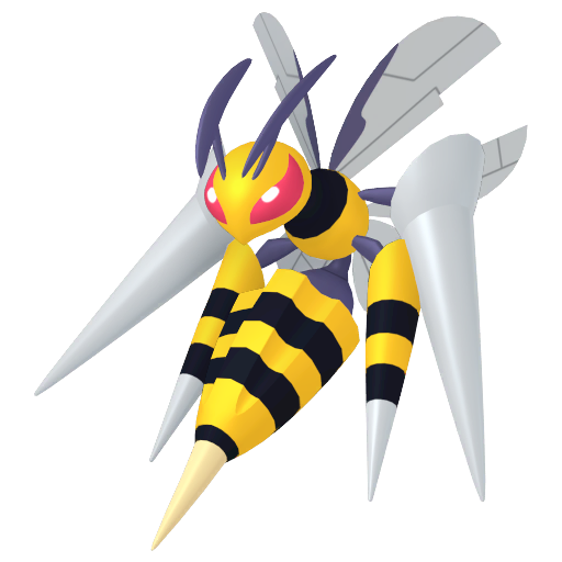 Beedrill (Mega) — duży render postaci w zwykłym ubarwieniu