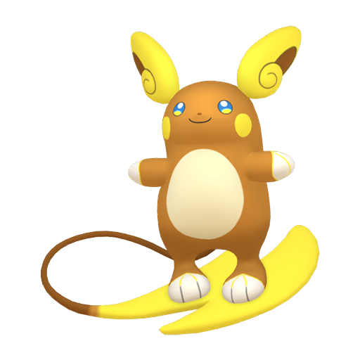 Raichu (z Aloli) — duży render postaci w zwykłym ubarwieniu