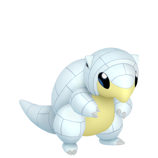 Sandshrew (z Aloli) — duży render postaci w zwykłym ubarwieniu