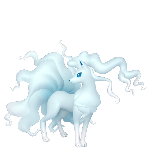 Ninetales (z Aloli) — duży render postaci w zwykłym ubarwieniu