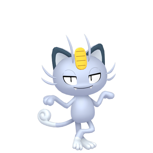 Meowth (z Aloli) — duży render postaci w zwykłym ubarwieniu