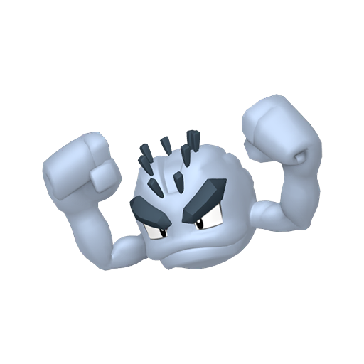 Geodude (z Aloli) — duży render postaci w zwykłym ubarwieniu