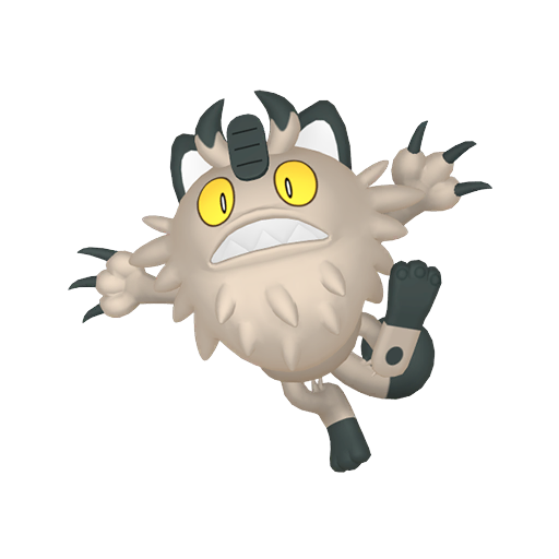 Meowth (z Galaru) — duży render postaci w zwykłym ubarwieniu