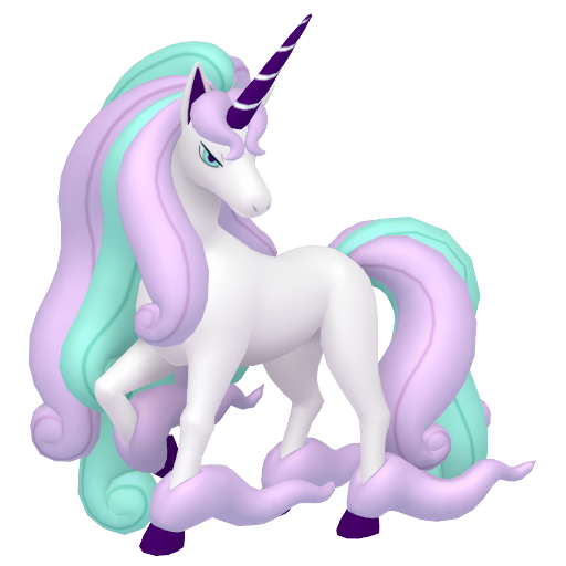 Rapidash (z Galaru) — duży render postaci w zwykłym ubarwieniu