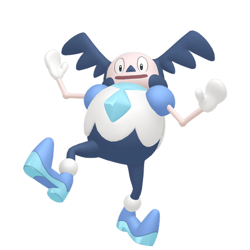 Mr. Mime (z Galaru) — duży render postaci w zwykłym ubarwieniu