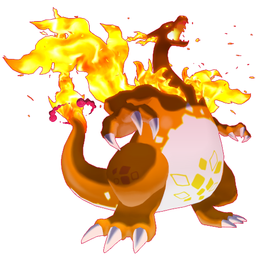 Charizard (Gigantamax) — duży render postaci w zwykłym ubarwieniu