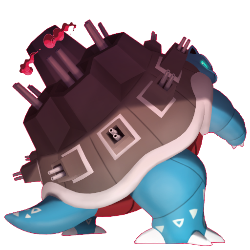 Blastoise (Gigantamax) — duży render postaci w zwykłym ubarwieniu
