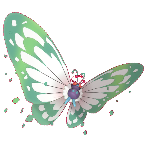 Butterfree (Gigantamax) — duży render postaci w zwykłym ubarwieniu