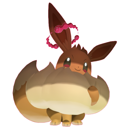 Eevee (Gigantamax) — duży render postaci w zwykłym ubarwieniu