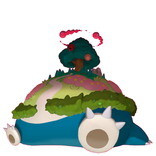 Snorlax (Gigantamax) — duży render postaci w zwykłym ubarwieniu