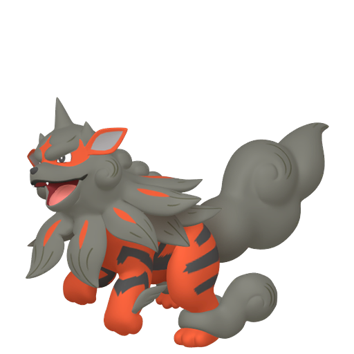 Arcanine (z Hisui) — duży render postaci w zwykłym ubarwieniu