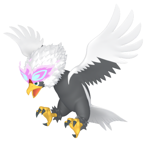 Braviary (z Hisui) — duży render postaci w zwykłym ubarwieniu