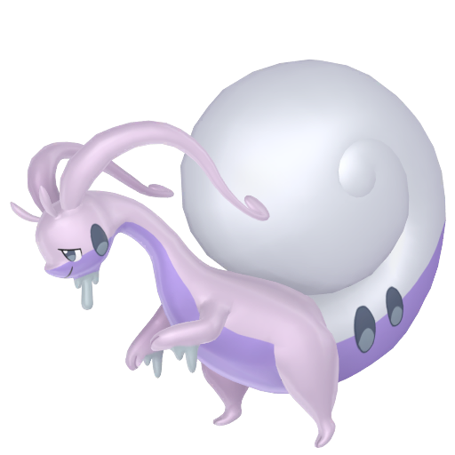 Goodra (z Hisui) — duży render postaci w zwykłym ubarwieniu