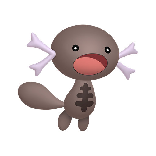 Wooper (z Paldei) — duży render postaci w zwykłym ubarwieniu