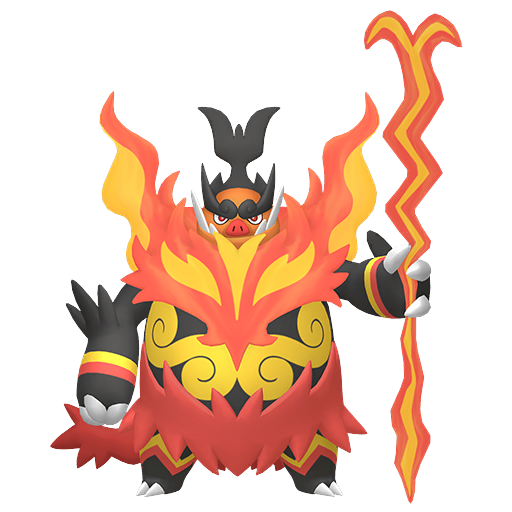 Emboar (Mega) — duży render postaci w zwykłym ubarwieniu