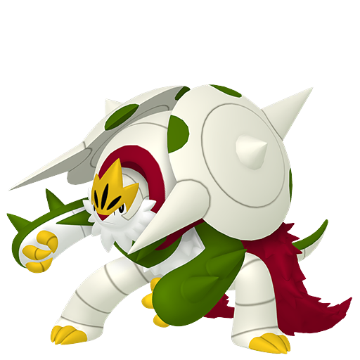 Chesnaught (Mega) — duży render postaci w zwykłym ubarwieniu