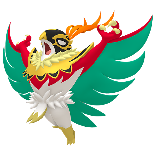 Hawlucha (Mega) — duży render postaci w zwykłym ubarwieniu