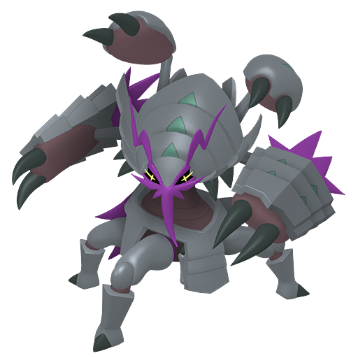 Golisopod (Mega) — duży render postaci w zwykłym ubarwieniu