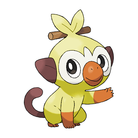 Grookey w wariancie shiny
