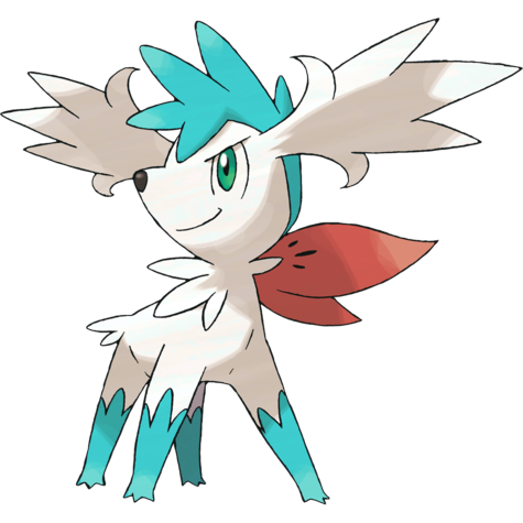 Shaymin (forma Podniebna) w wariancie shiny