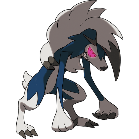 Lycanroc (Midnight) w wariancie shiny
