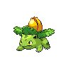 Ivysaur — mały pikselowy sprite w wariancie shiny