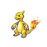 Charmeleon — mały pikselowy sprite w wariancie shiny