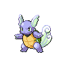 Wartortle — mały pikselowy sprite w wariancie shiny