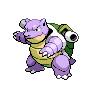 Blastoise — mały pikselowy sprite w wariancie shiny
