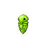 Kakuna — mały pikselowy sprite w wariancie shiny