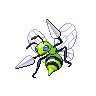 Beedrill — mały pikselowy sprite w wariancie shiny