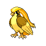 Pidgeot — mały pikselowy sprite w wariancie shiny
