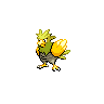 Spearow — mały pikselowy sprite w wariancie shiny