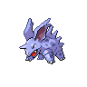 Nidorino — mały pikselowy sprite w wariancie shiny