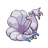 Ninetales — mały pikselowy sprite w wariancie shiny