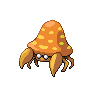 Parasect — mały pikselowy sprite w wariancie shiny