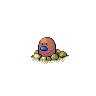 Diglett — mały pikselowy sprite w wariancie shiny