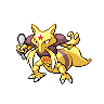 Kadabra — mały pikselowy sprite w wariancie shiny