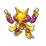 Alakazam — mały pikselowy sprite w wariancie shiny
