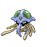 Tentacruel — mały pikselowy sprite w wariancie shiny