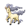 Rapidash — mały pikselowy sprite w wariancie shiny