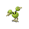 Doduo — mały pikselowy sprite w wariancie shiny