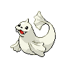Dewgong — mały pikselowy sprite w wariancie shiny
