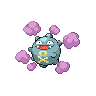 Koffing — mały pikselowy sprite w wariancie shiny