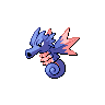 Seadra — mały pikselowy sprite w wariancie shiny
